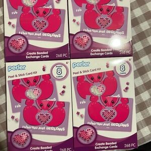 ❤️Perler beads Valentines set of 4 , #32 total  Valentines 💕